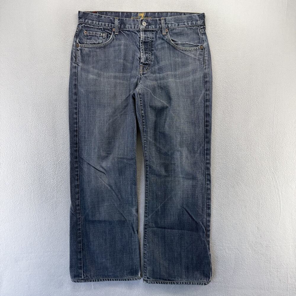 Vintage 7 For All Mankind Jeans Men's 33 Fits 34x29.5 Relaxed Baggy USA made 10"